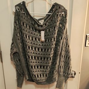 Buckle Gray Knit Sweater